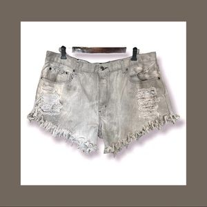 Distressed Jean Shorts